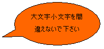 円形吹き出し: 大文字小文字を間違えないで下さい